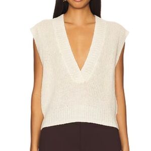 Vintage Jason Maxwell Sweater Vest Size Small White Slouchy Fit